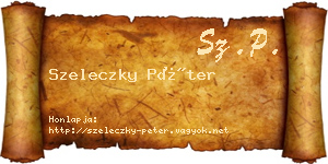 Szeleczky Péter névjegykártya