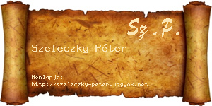 Szeleczky Péter névjegykártya